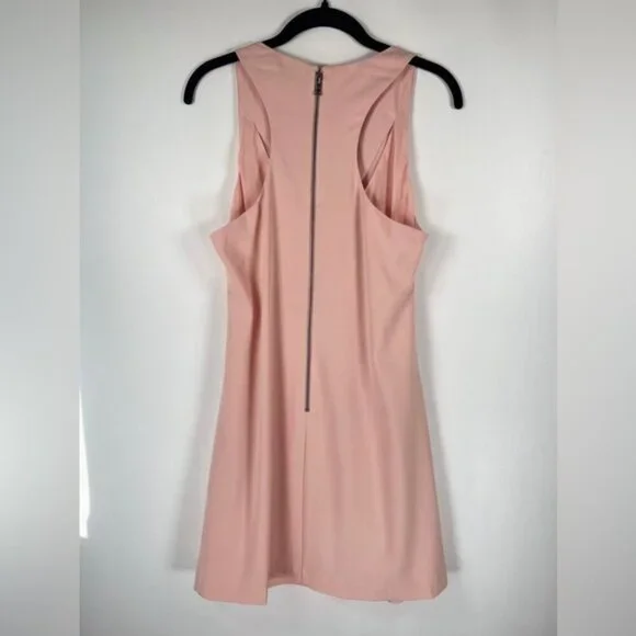 NWT alice + olivia Classics Harmony Racerback Cowl Neck ALine Blush Mini Dress 6